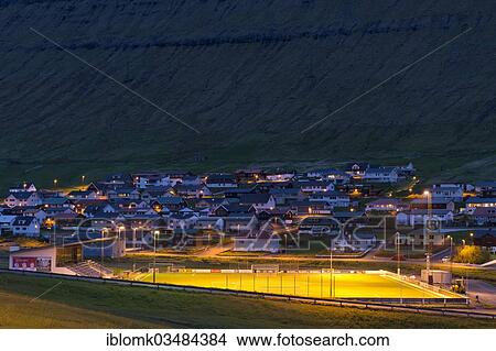 "Football field with a grandstand, stadium, Gotugjogv, Eysturoy, Faroe Islands, Denmark, Europe" View Large Photo Image Picture - "Football field with a grandstand, stadium, Gotugjogv, Eysturoy, Faroe Islands, Denmark, Europe". Fotosearch