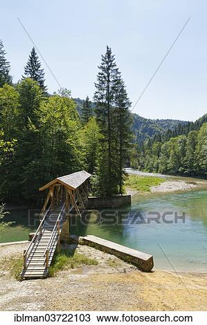 "Footbridge crossing the Ammer River, Ammerschlucht, Peiting, Pfaffenwinkel region, Upper Bavaria, Bavaria, Germany, Europe" View Large Photo Image Stock Image - "Footbridge crossing the Ammer River, Ammerschlucht, Peiting, Pfaffenwinkel region, Upper Bavaria, Bavaria, Germany, Europe". Fotosearch