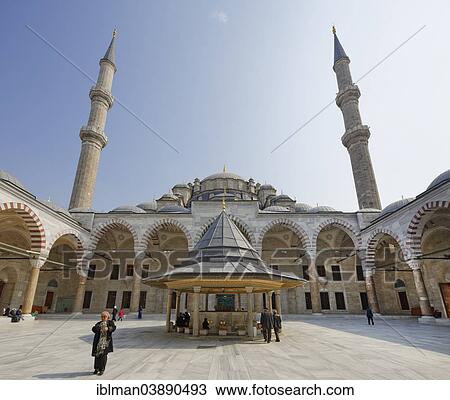 "Forecourt of the Fatih Mosque, Fatih Camii, Conqueror's Mosque, Fatih district, Istanbul, European Side, Turkey, Asia" View Large Photo Image Stock Image - "Forecourt of the Fatih Mosque, Fatih Camii, Conqueror's Mosque, Fatih district, Istanbul, European Side, Turkey, Asia". Fotosearch