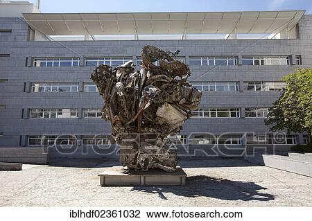"Forecourt of the former Hypo Bank building with a scrap metal sculpture by Frank Stella, UniCredit Iinternational Bank, Luxembourg, European quarter, Kirchberg-Plateau, Luxembourg City, Europe" View Large Photo Image Stock Image - "Forecourt of the former Hypo Bank building with a scrap metal sculpture by Frank Stella, UniCredit Iinternational Bank, Luxembourg, European quarter, Kirchberg-Plateau, Luxembourg City, Europe". Fotosearch