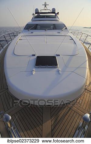 "Foredeck, Leonardo II, a cruiser built by Azimut, type of boat: Leonardo 98, length: 30. 15 m, built in 2004, French Riviera, France, Mediterranean Sea, Europe" View Large Photo Image Stock Photo - "Foredeck, Leonardo II, a cruiser built by Azimut, type of boat: Leonardo 98, length: 30. 15 m, built in 2004, French Riviera, France, Mediterranean Sea, Europe". Fotosearch