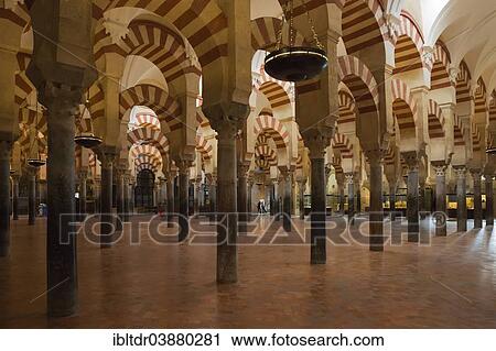Stock Image - "Forest of Pillars inside the Mezquita, Cordoba, Cordoba province, Andalusia, Spain, Europe". Fotosearch