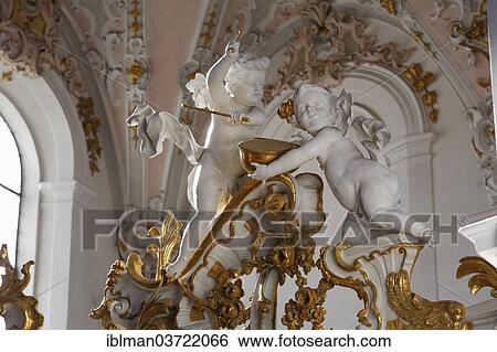 "Former Collegiate Church of the Nativity of Mary, putti, Rottenbuch, Pfaffenwinkel region, Upper Bavaria, Bavaria, Germany, Europe" View Large Photo Image Stock Photograph - "Former Collegiate Church of the Nativity of Mary, putti, Rottenbuch, Pfaffenwinkel region, Upper Bavaria, Bavaria, Germany, Europe". Fotosearch