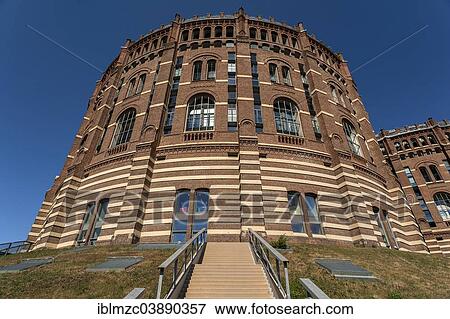 "Former Gasometer from 1896, since 2001 a shopping centre and apartments, Guglgasse, Vienna, Vienna State, Austria, Europe" View Large Photo Image Stock Photo - "Former Gasometer from 1896, since 2001 a shopping centre and apartments, Guglgasse, Vienna, Vienna State, Austria, Europe". Fotosearch