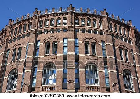 "Former Gasometer from 1896, since 2001 a shopping centre and apartments, Guglgasse, Vienna, Vienna State, Austria, Europe" View Large Photo Image Stock Photo - "Former Gasometer from 1896, since 2001 a shopping centre and apartments, Guglgasse, Vienna, Vienna State, Austria, Europe". Fotosearch