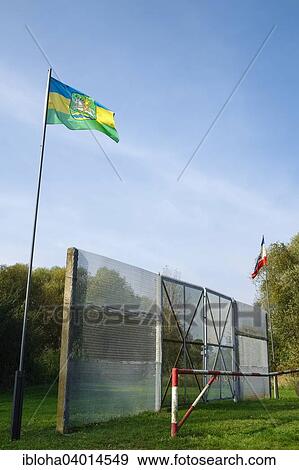 Stock Photo - "Former gate, GDR town fully surrounded by the inner German border 1967-1989, Ruterberg, DoÌˆmitz, Mecklenburg-Western Pomerania, Germany, Europe". Fotosearch