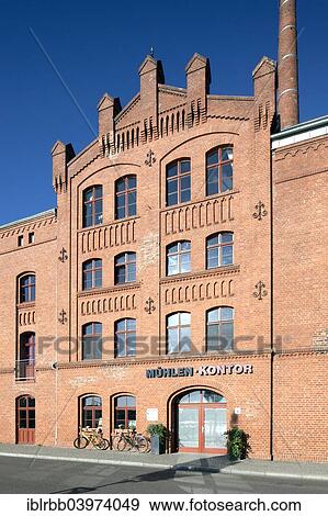 "Former Havelmuhle mill with grain storage and hydroelectric power plant, Heidrichsmuhle, now appartment and office building Muhlen-Kontor, Brandenburg an der Havel, Brandenburg, Germany, Europe" View Large Photo Image Stock Photo - "Former Havelmuhle mill with grain storage and hydroelectric power plant, Heidrichsmuhle, now appartment and office building Muhlen-Kontor, Brandenburg an der Havel, Brandenburg, Germany, Europe". Fotosearch