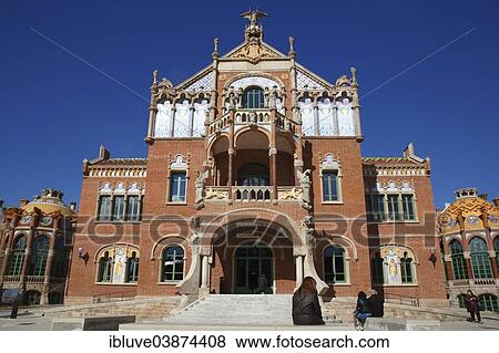 "Former Hospital de la Santa Creu i Sant Pau, Catalan Art Nouveau, Modernisme, UNESCO World Heritage Site, Eixample, Barcelona, ​​Catalonia, Spain, Europe" View Large Photo Image Stock Photo - "Former Hospital de la Santa Creu i Sant Pau, Catalan Art Nouveau, Modernisme, UNESCO World Heritage Site, Eixample, Barcelona, ​​Catalonia, Spain, Europe". Fotosearch