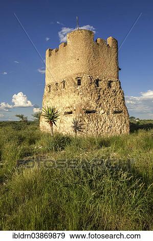 Stock Photo - "Former signal tower of the German colonial forces from the colonial period, Uhlenhorst, Hardap Region, Namibia, Africa". Fotosearch
