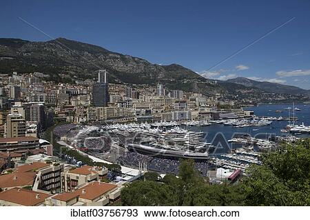 Stock Image - "Formula 1 Grand Prix, Port Hercule, Monaco, Monte Carlo, Cote d'Azur, France, Europe". Fotosearch