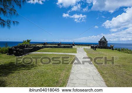 Stock Photography - "Fort Soledad over Umatac, Guam, US Territory, Pacific, Oceania". Fotosearch