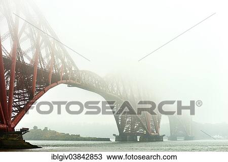Stock Image - "Forth Bridge or Forth Rail Bridge, railway bridge over the Firth of Forth, North Queensferry, Fife, Scotland, United Kingdom, Europe". Fotosearch