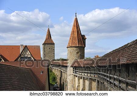 "Fortification, rampart walk with Weiberturm Tower, Rothenburg ob der Tauber, Middle Franconia, Bavaria, Germany, Europe" View Large Photo Image Stock Image - "Fortification, rampart walk with Weiberturm Tower, Rothenburg ob der Tauber, Middle Franconia, Bavaria, Germany, Europe". Fotosearch