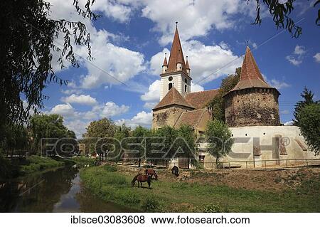 Stock Photo - "Fortified church of Cristian, Cristian, Sibiu County, Transylvania, Romania, Europe". Fotosearch