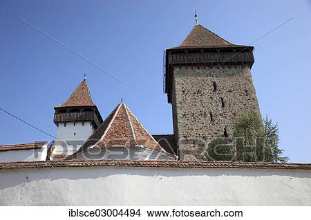 Picture - "Fortified Church of Homorod, Hamruden, Homorod, Hamruden, Siebenburgen, Romania, Europe". Fotosearch