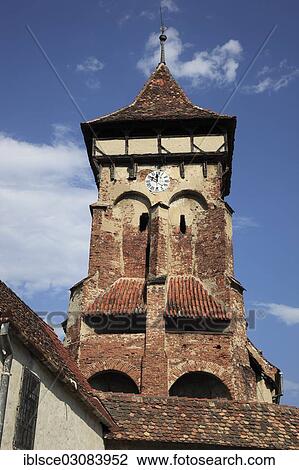 Stock Image - "Fortified Church of Valea Viilor, built in the 14th century, UNESCO World Cultural Heritage Site, Valea Viilor, deutsch Wurmloch, Siebenburgen, Romania, Europe". Fotosearch