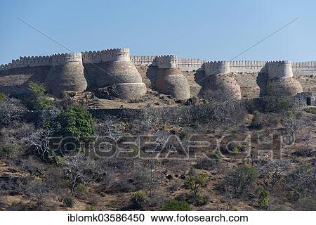 "Fortified wall, Kumbhalgarh Fort or Kumbhalmer Fort, Kumbhalgarh, Rajasthan, India, Asia" View Large Photo Image Stock Image - "Fortified wall, Kumbhalgarh Fort or Kumbhalmer Fort, Kumbhalgarh, Rajasthan, India, Asia". Fotosearch