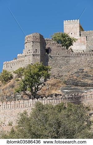 "Fortified wall, Kumbhalgarh Fort or Kumbhalmer Fort, Kumbhalgarh, Rajasthan, India, Asia" View Large Photo Image Stock Photograph - "Fortified wall, Kumbhalgarh Fort or Kumbhalmer Fort, Kumbhalgarh, Rajasthan, India, Asia". Fotosearch