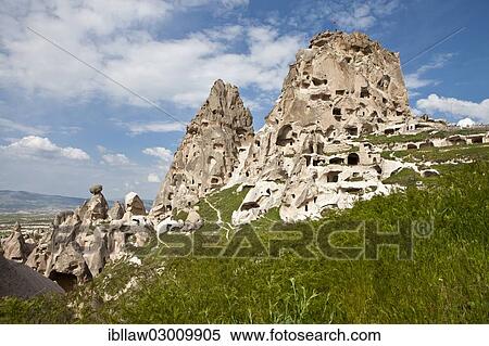 "Fortress of Uchisar surrounded by Fairy Chimneys made of tufa, Goreme National Park, Uchisar, Cappadocia, Nevsehir Province, Central Anatolia Region, Turkey, Asia" View Large Photo Image Stock Photography - "Fortress of Uchisar surrounded by Fairy Chimneys made of tufa, Goreme National Park, Uchisar, Cappadocia, Nevsehir Province, Central Anatolia Region, Turkey, Asia". Fotosearch