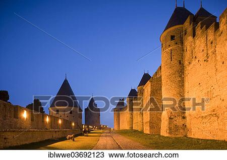 "Fortress with watch towers, Carcassonne, Languedoc-Roussillon, Departement Aude, France, Europe" View Large Photo Image Stock Image - "Fortress with watch towers, Carcassonne, Languedoc-Roussillon, Departement Aude, France, Europe". Fotosearch