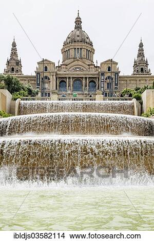 "Fountain at the National Palace, Barcelona, Catalonia, Spain, Europe" View Large Photo Image Picture - "Fountain at the National Palace, Barcelona, Catalonia, Spain, Europe". Fotosearch