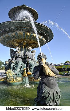 "Fountain """"Fontaine des Mers"""", Place de la Concorde, Paris, France, Europe" View Large Photo Image Stock Photo - "Fountain """"Fontaine des Mers"""", Place de la Concorde, Paris, France, Europe". Fotosearch