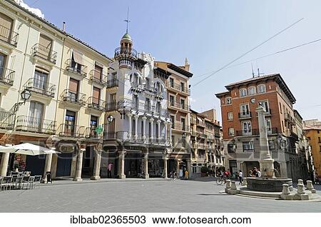 "Fountain in Plaza de Carlos Castel or Plaza del Torico, Teruel, Aragon, Spain, Europe, PublicGround, Europe" View Large Photo Image Stock Image - "Fountain in Plaza de Carlos Castel or Plaza del Torico, Teruel, Aragon, Spain, Europe, PublicGround, Europe". Fotosearch
