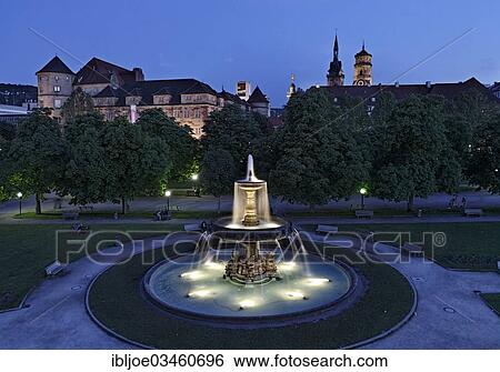"Fountain in Schlossplatz square, Stuttgart, Baden-Wurttemberg, Germany, Europe" View Large Photo Image Stock Photograph - "Fountain in Schlossplatz square, Stuttgart, Baden-Wurttemberg, Germany, Europe". Fotosearch
