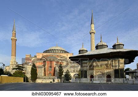 "Fountain of Ahmed III and Hagia Sophia, Ayasofya, UNESCO World Cultural Heritage Site, Istanbul, European side, Istanbul Province, Turkey, European side, Europe" View Large Photo Image Stock Photo - "Fountain of Ahmed III and Hagia Sophia, Ayasofya, UNESCO World Cultural Heritage Site, Istanbul, European side, Istanbul Province, Turkey, European side, Europe". Fotosearch