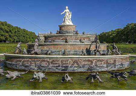 Stock Photo - "Fountain of Latona, Herrenchiemsee New Palace, Schlosspark palace gardens, Herreninsel island, Chiemsee lake, Chiemgau, Upper Bavaria, Bavaria, Germ". Fotosearch