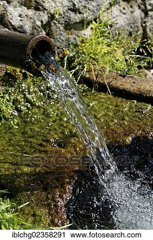 Stock Image - "Fountain, spring, Parc Naturel Regional du Livradois Forez, Natural Regional Park of Livradois Forez, Puy de Dome, Auvergne, France, Europe". Fotosearch