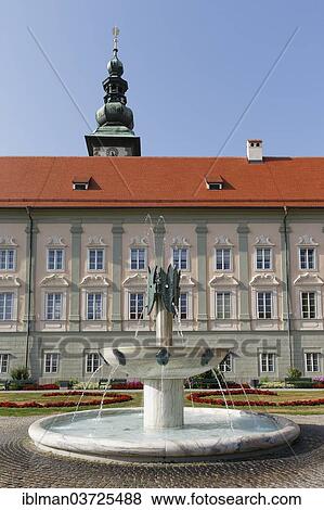 "Fountain """"The Song"""" by Kiki Kogelnik, 1997, in front of Landhaus, state parliament building, Kiki Kogelnik Square, Klagenfurt, Carinthia, Austria, Europe" View Large Photo Image Stock Photo - "Fountain """"The Song"""" by Kiki Kogelnik, 1997, in front of Landhaus, state parliament building, Kiki Kogelnik Square, Klagenfurt, Carinthia, Austria, Europe". Fotosearch