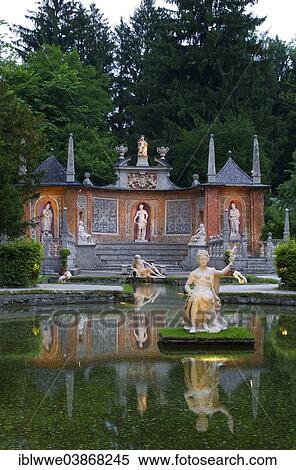 "Fountains, Roman Theatre, Schloss Hellbrunn Palace, Salzburg, Austria, Europe" View Large Photo Image Stock Photography - "Fountains, Roman Theatre, Schloss Hellbrunn Palace, Salzburg, Austria, Europe". Fotosearch
