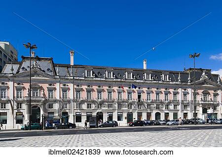 Foz Palace, Palacio Foz, Restauradores Square, Praca dos Restauradores, Lisbon, Portugal, Europe View Large Photo Image Stock Photo - Foz Palace, Palacio Foz, Restauradores Square, Praca dos Restauradores, Lisbon, Portugal, Europe. Fotosearch
