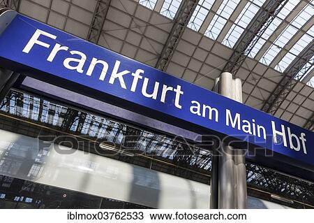 Stock Image - "Frankfurt Central Station, Frankfurt am Main, Hesse, Germany, Europe". Fotosearch
