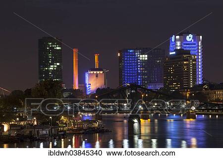 "Frankfurt skyline at night, Eiserner Steg bridge, skyscrapers, Frankfurt am Main, Hesse, Germany, Europe" View Large Photo Image Stock Image - "Frankfurt skyline at night, Eiserner Steg bridge, skyscrapers, Frankfurt am Main, Hesse, Germany, Europe". Fotosearch