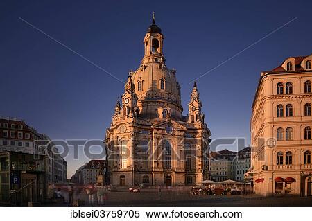 "Frauenkirche or Church of Our Lady in the evening light, Dresden, Saxony, Germany, Europe" View Large Photo Image Stock Photography - "Frauenkirche or Church of Our Lady in the evening light, Dresden, Saxony, Germany, Europe". Fotosearch