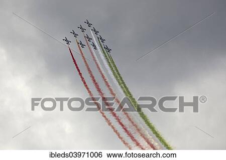 "Frecce Tricolori, aerobatic demonstration team, airshow Airpower 2013, Zeltweg, Styria, Austria, Europe" View Large Photo Image Stock Photograph - "Frecce Tricolori, aerobatic demonstration team, airshow Airpower 2013, Zeltweg, Styria, Austria, Europe". Fotosearch