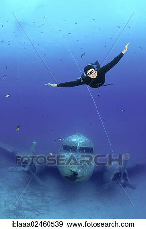 "Freediver at plane wreck Douglas Dakota, Mediterranean Sea, Kas, Kas, Turkey, Asia" View Large Photo Image Stock Photo - "Freediver at plane wreck Douglas Dakota, Mediterranean Sea, Kas, Kas, Turkey, Asia". Fotosearch