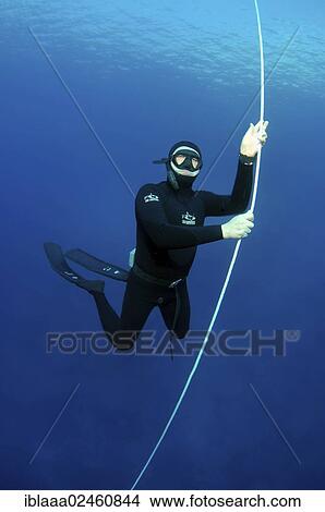 Picture - "Freediver, Mediterranean Sea, Kash, Turkey, Asia". Fotosearch