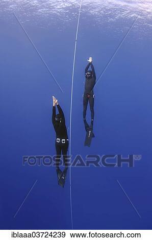 Stock Photo - "Freedivers, Mediterranean Sea, Kas, Lycia, Province of Antalya, Turkey, Asia". Fotosearch