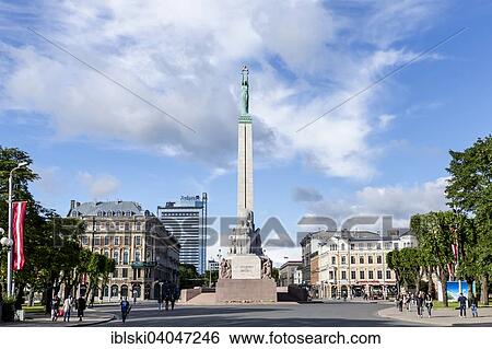 "Freedom Monument, Brivibas piemineklis in Latvian, also called Milda, built in 1935, Riga, Latvia, Europe" View Large Photo Image Stock Photograph - "Freedom Monument, Brivibas piemineklis in Latvian, also called Milda, built in 1935, Riga, Latvia, Europe". Fotosearch