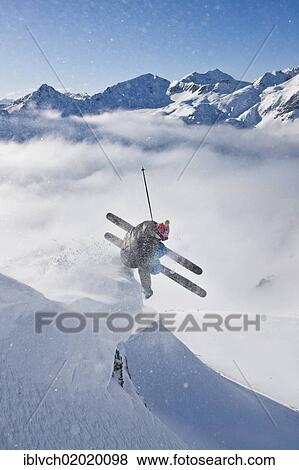 "Freerider, skier jumping, snowy landscape, Engadin valley, Switzerland, Europe" View Large Photo Image Stock Photo - "Freerider, skier jumping, snowy landscape, Engadin valley, Switzerland, Europe". Fotosearch