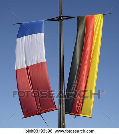 "French and German flag, Paris, Ile-de-France, France, Europe" View Large Photo Image Stock Photograph - "French and German flag, Paris, Ile-de-France, France, Europe". Fotosearch