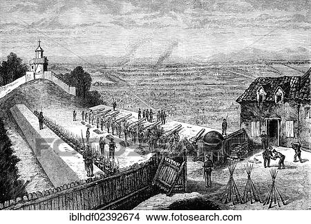 "French cannon and fortifications at Montmartre during the siege of Paris, historic scene from the Franco-Prussian War or Franco-German War, 1870-1871, between the French Empire and the Kingdom of Prussia" View Large Photo Image Picture - "French cannon and fortifications at Montmartre during the siege of Paris, historic scene from the Franco-Prussian War or Franco-German War, 1870-1871, between the French Empire and the Kingdom of Prussia". Fotosearch