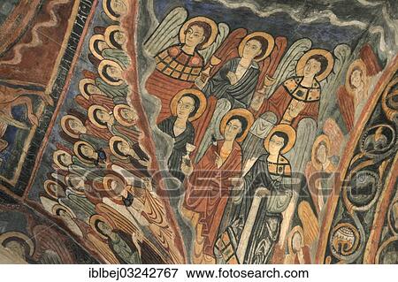 Stock Photo - "Fresco, Basilica Saint Julien, Brioude, Auvergne, France, Europe". Fotosearch