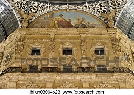 "Fresco representing Europe in a lunette of the dome of Galleria Vittorio Emanuele II, opened on 15 September 1867, architect Giuseppe Mengoni, Milan, Lombardei / Lombardy, Italy, Europe" View Large Photo Image Stock Image - "Fresco representing Europe in a lunette of the dome of Galleria Vittorio Emanuele II, opened on 15 September 1867, architect Giuseppe Mengoni, Milan, Lombardei / Lombardy, Italy, Europe". Fotosearch
