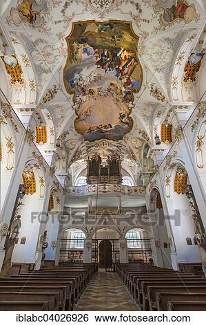 "Frescoed ceilings and organ loft, Kloster Dietramszell Abbey, Dietramszell, Bavaria, Germany, Europe" View Large Photo Image Stock Photograph - "Frescoed ceilings and organ loft, Kloster Dietramszell Abbey, Dietramszell, Bavaria, Germany, Europe". Fotosearch