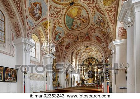 "Frescoes by Giovanni Carlone, Parish Church of Mariae Himmelfahrt, Pfarrkirchen im Muehlkreis, Muehlviertel region, Upper Austria, Austria, Europe" View Large Photo Image Stock Image - "Frescoes by Giovanni Carlone, Parish Church of Mariae Himmelfahrt, Pfarrkirchen im Muehlkreis, Muehlviertel region, Upper Austria, Austria, Europe". Fotosearch