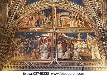 "Frescoes in the Sacristy depicting the life of Saint Benedict dating from 1387 and commissioned by Benedetto degli Alberti, San Miniato al Monte Basilica, Florence, Italy, Europe" View Large Photo Image Stock Photo - "Frescoes in the Sacristy depicting the life of Saint Benedict dating from 1387 and commissioned by Benedetto degli Alberti, San Miniato al Monte Basilica, Florence, Italy, Europe". Fotosearch